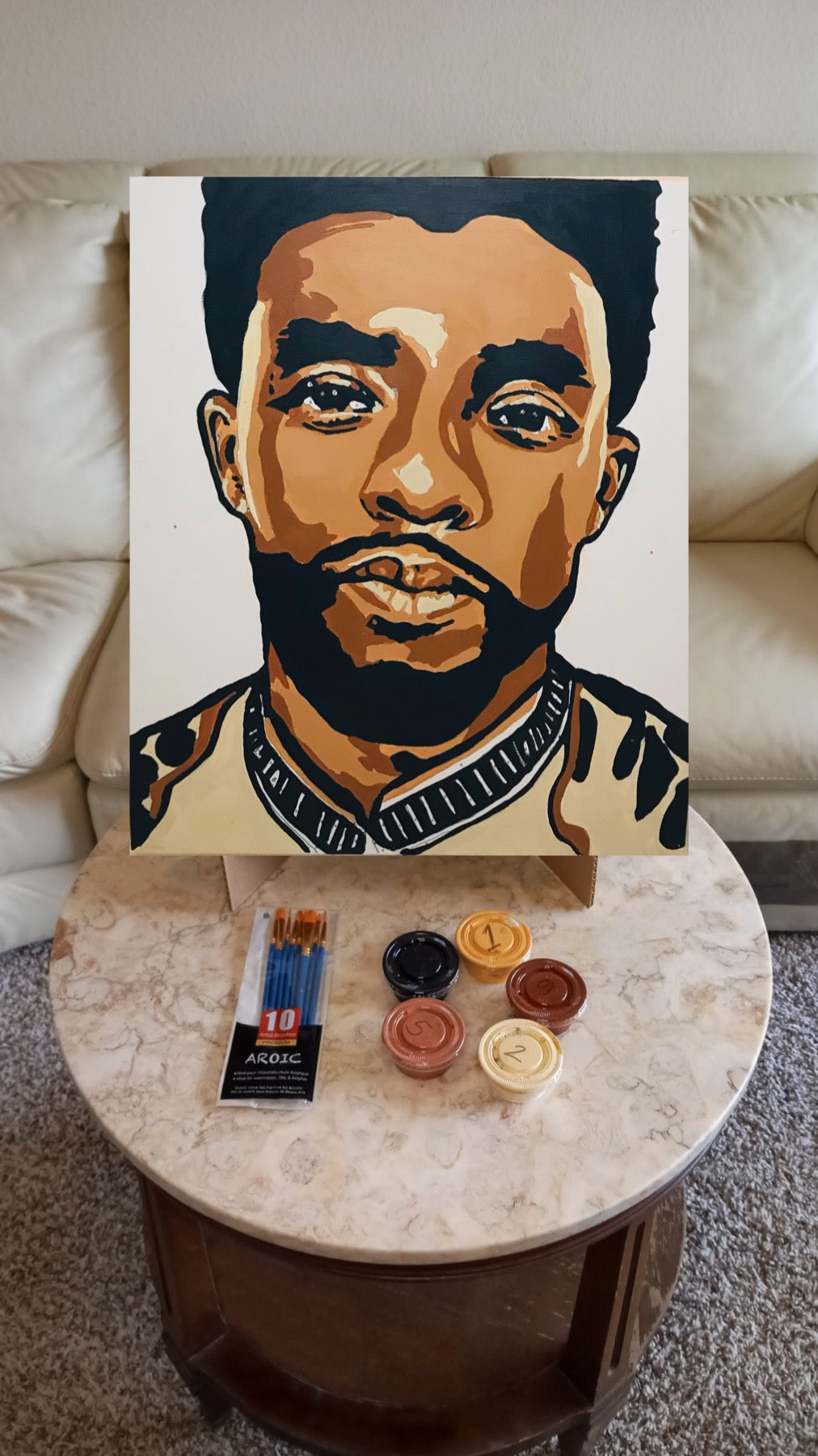 Chadwick Boseman Paint by Numbers Kit